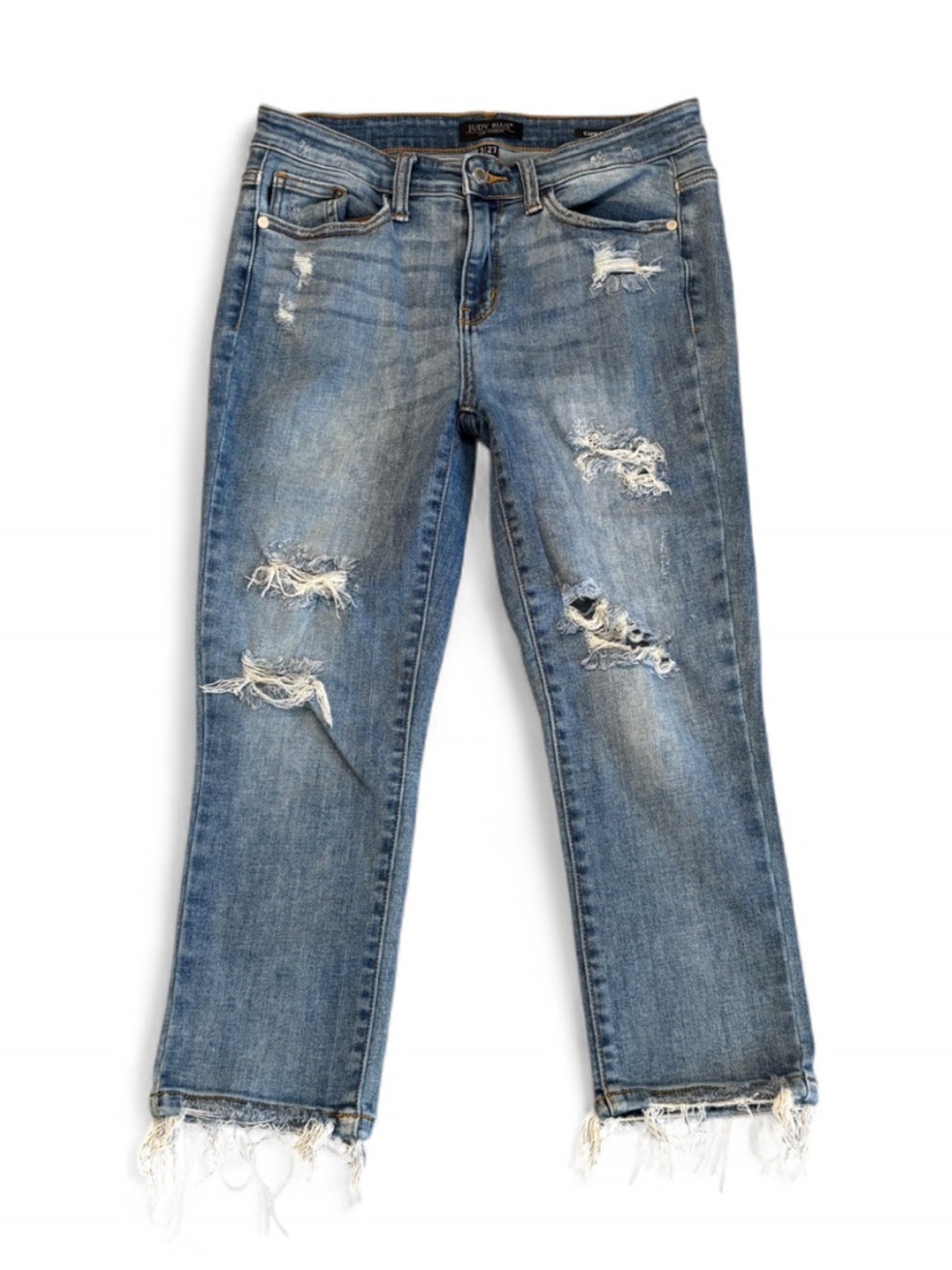 Judy Blue Capri Fit Distressed Jeans Size 27